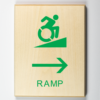 Eco-friendly Handicap Accessible Ramp to Right Sign, Using Modified ISA