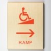 Accessible Ramp to Right Sign