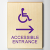 ADA Sign, Accessible Entrance to Left, Sustainable