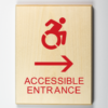 Accessible entrance to right using modified ISA-red