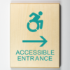 Accessible entrance to right using modified ISA-teal