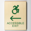 Accessible Exit to Left Sign Using Modified ISA