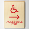 Eco-friendly Accessible Exit to Right Sign
