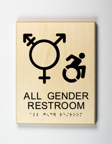 All Gender Restroom Sign, Transgender Symbol