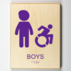 Boys Handicap Accessible Restroom Modified ISA-purple