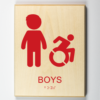 Boys Handicap Accessible Restroom Modified ISA-red