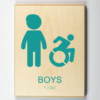 Boys Handicap Accessible Restroom Modified ISA-teal