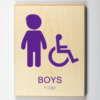 Boys Restroom Sign, Accessible