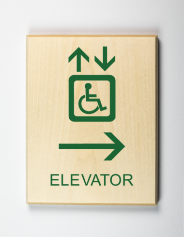Elevator to Right Sign