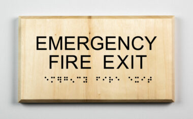 EMERGENCY FIRE EXIT SIGN