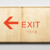 Exit to Left-orange
