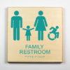 Family Restroom, Accessible, Using Modified ISA-teal