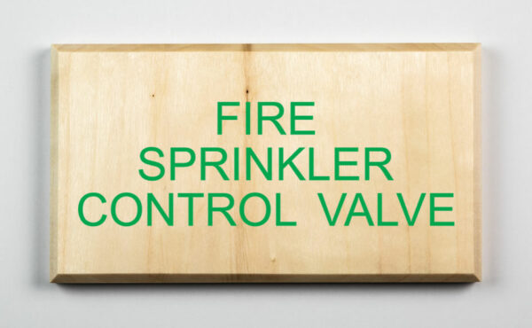 Fire Sprinkler Control Valve Sign, Environmentally Friendly