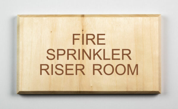 Fire Sprinkler Riser Room Sign, Environmentally Friendly