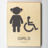 Girls Restroom Sign, Accessible