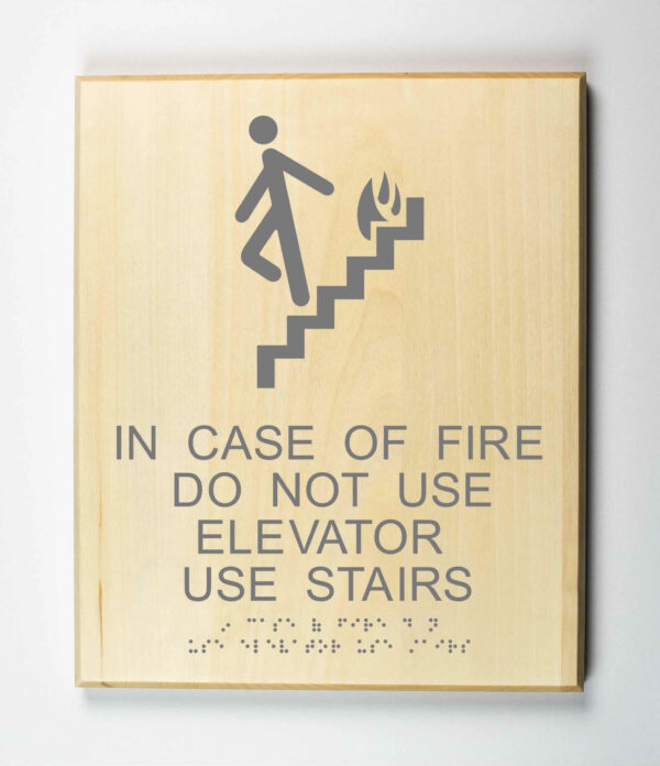 Use Stairs Sign, ADA Sign, In Case of Fire Do Not Use Elevator Use Stairs, Environmentally Friendly
