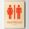 Men Womens restroom-orange