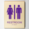Men Womens restroom-purple