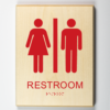 Men Womens restroom-red