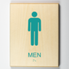 Mens restroom signage