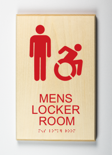 Accessible Mens Locker Room Sign