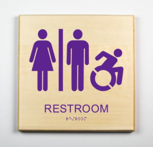 Unisex Accessible Bathroom Sign