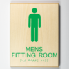Mens Fitting Room Sign, Using Pictogram