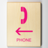 Phone Telephone to left-pink