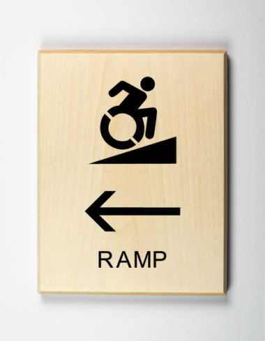 Eco-friendly Handicap Accessible Ramp to Left Sign, Using Modified ISA