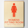 Womens fitting room w Pictogram-orange