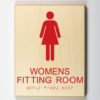Womens fitting room w Pictogram-red
