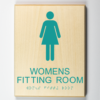 Womens fitting room w Pictogram-teal