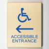 accessible entrance to left-blue