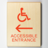 accessible entrance to left-orange