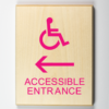 accessible entrance to left-pink
