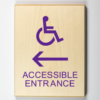 accessible entrance to left-purple