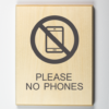 No Phones Sign